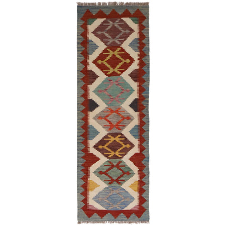 Handmade Vegetable Kelim Runner 2' 1" x 6' 8" ft / 63 x 204 cm - No. P34276