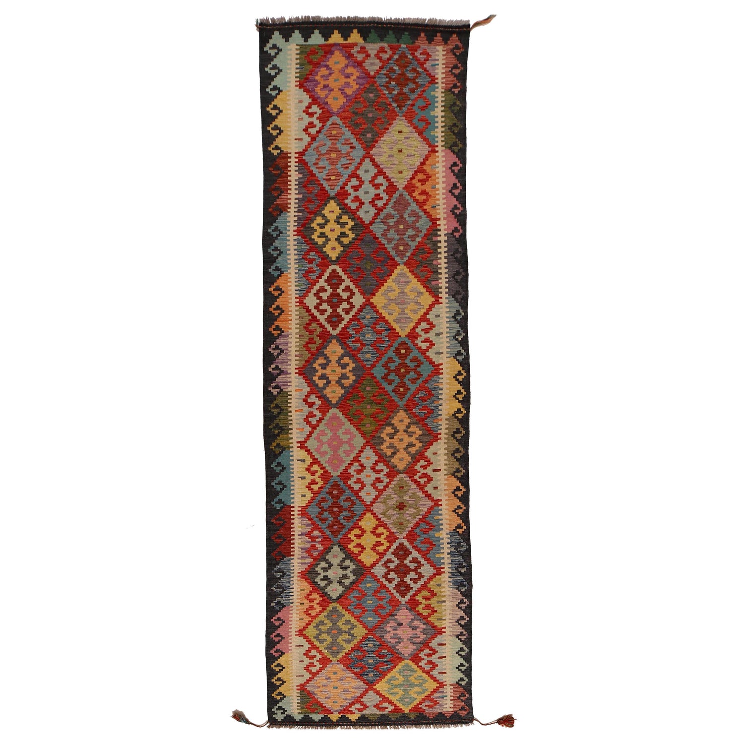Long Chobi Kilim Runner 2' 9" x 10' 1" ft / 84 x 307 cm - No. P34903