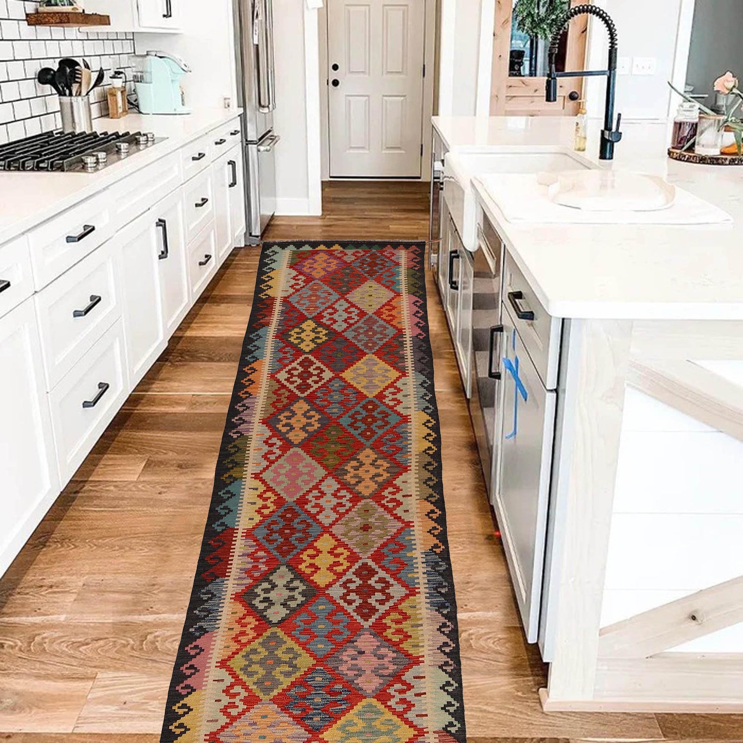 Long Chobi Kilim Runner 2' 9" x 10' 1" ft / 84 x 307 cm - No. P34903