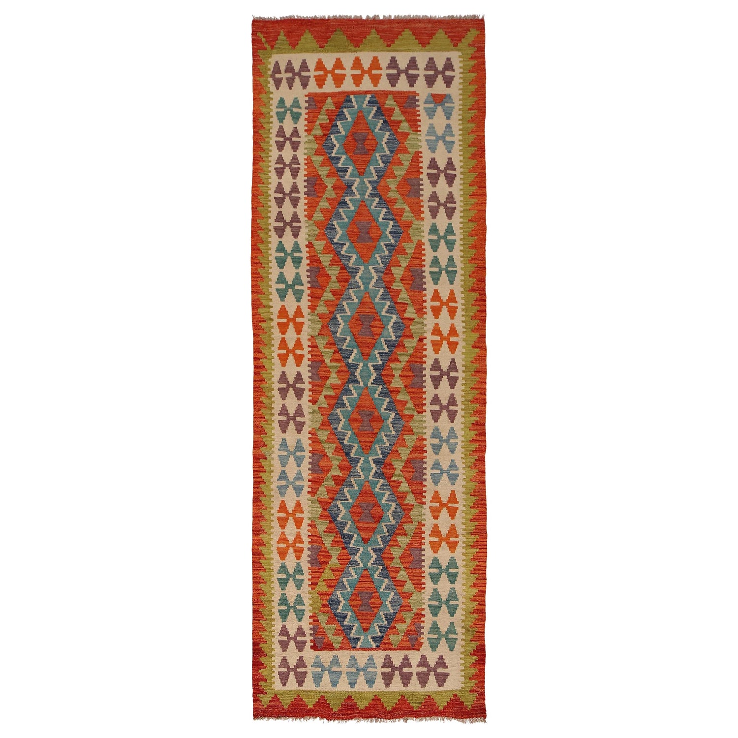Long Chobi Kilim Runner 2' 10" x 9' 2" ft / 86 x 280 cm - No. P34904