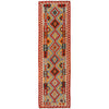 Hand Knotted Afghan Style Kilim Runner 2' 6" x 9' 5" ft / 77 x 286 cm - No. P34921