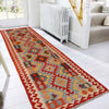 Hand Knotted Afghan Style Kilim Runner 2' 6" x 9' 5" ft / 77 x 286 cm - No. P34921