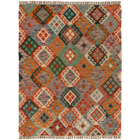 Small Size Chobi Kilim 4' 5" x 5' 9" ft / 135 x 176 cm - No. P34931