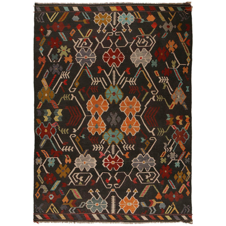 Hand Woven Wool Kelim 6' 9" x 9' 8" ft / 206 x 294 cm - No. P34955