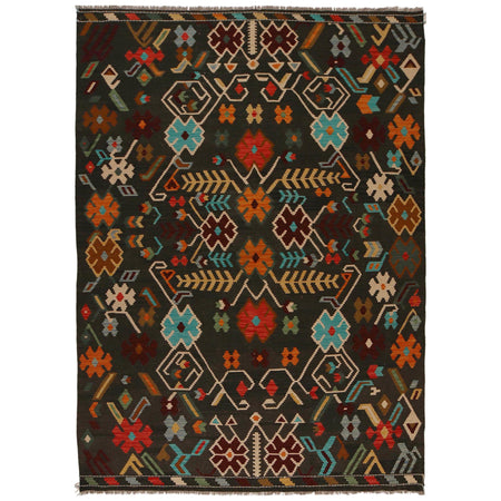 Handmade Vegetable Kelim 5' 11" x 8' 5" ft / 180 x 256 cm - No. P34959