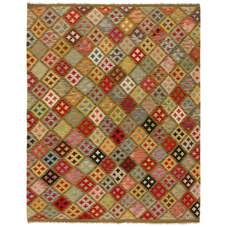 Handmade Vegetable Kelim 5' 3" x 6' 9" ft / 160 x 206 cm - No. P34966