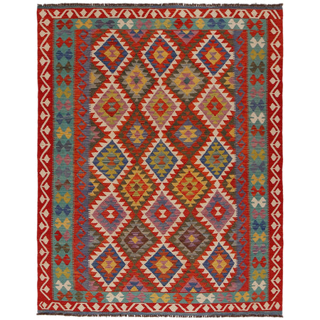 Hand Knotted Flatweave Kilim 5' 10" x 7' 8" ft / 178 x 234 cm - No. P34985