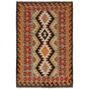Handmade Afghan Vegetable Kilim 3' 2" x 4' 10" ft / 97 x 147 cm - No. P35001