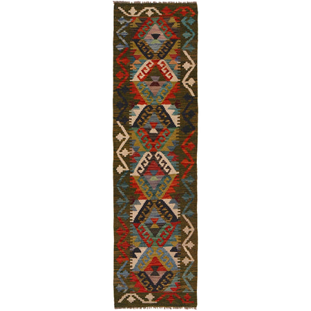 Handmade Vegetable Kelim Runner 1' 8"x 6' 8" ft / 51 x 204 cm - No. P35004