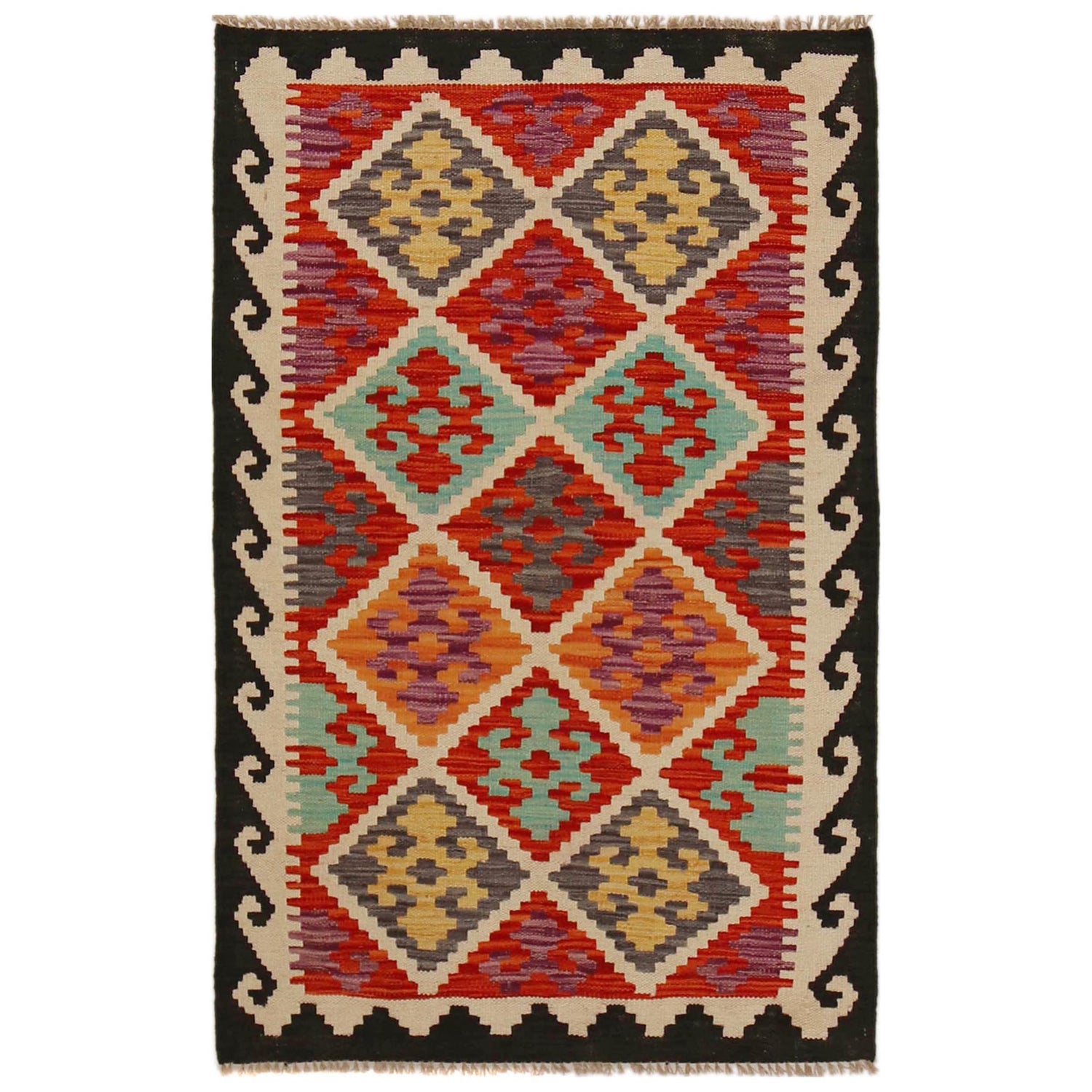 Small Size Chobi Kilim 2' 9" x 4' 3" ft / 83 x 130 cm - No. P35011