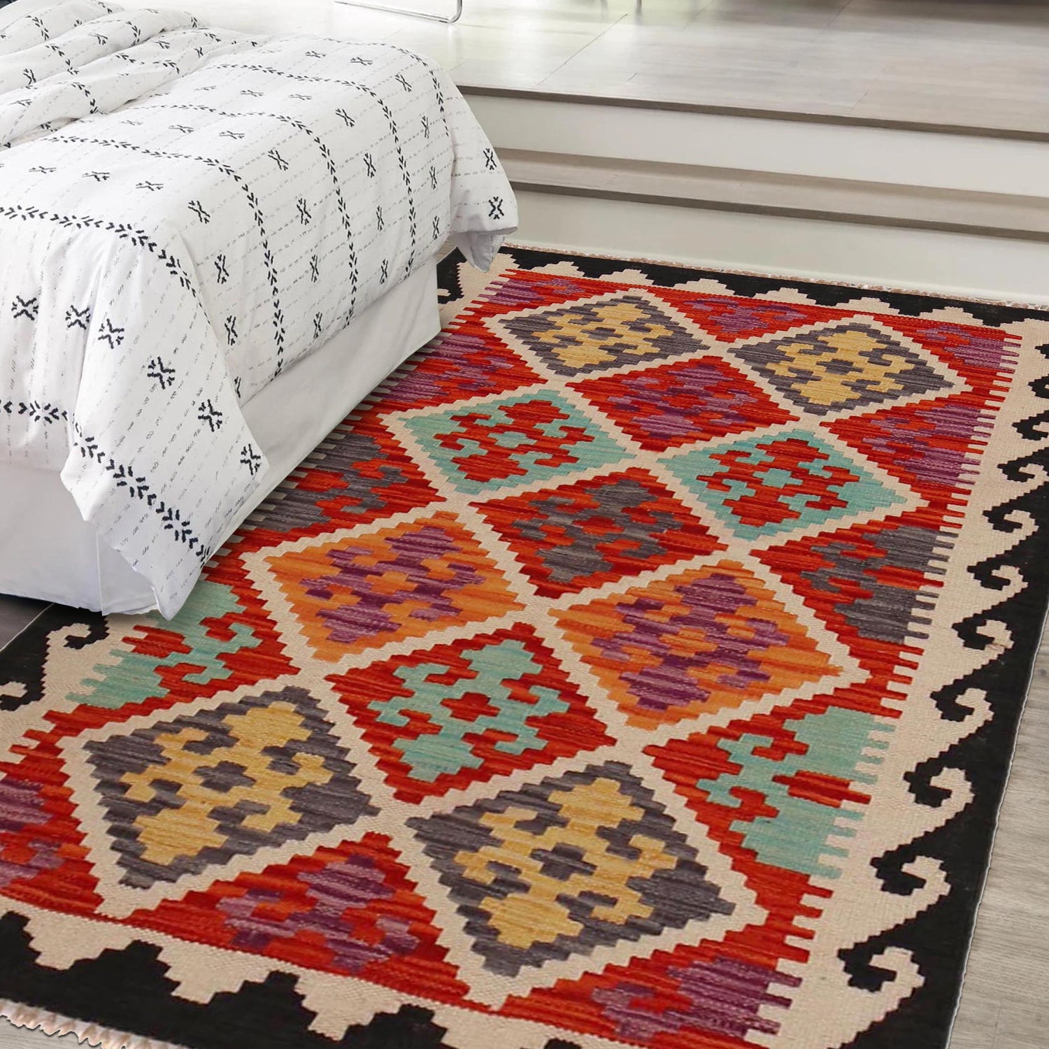 Small Size Chobi Kilim 2' 9" x 4' 3" ft / 83 x 130 cm - No. P35011