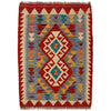 Hand Knotted Flatweave Kilim 2' 0" x 2' 11" ft / 62 x 88 cm - No. P35033