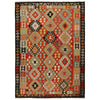 Colorful Flat-Weave Wool Kilim 5' 10" x 8' 2" ft / 177 x 250 cm - No. P35046