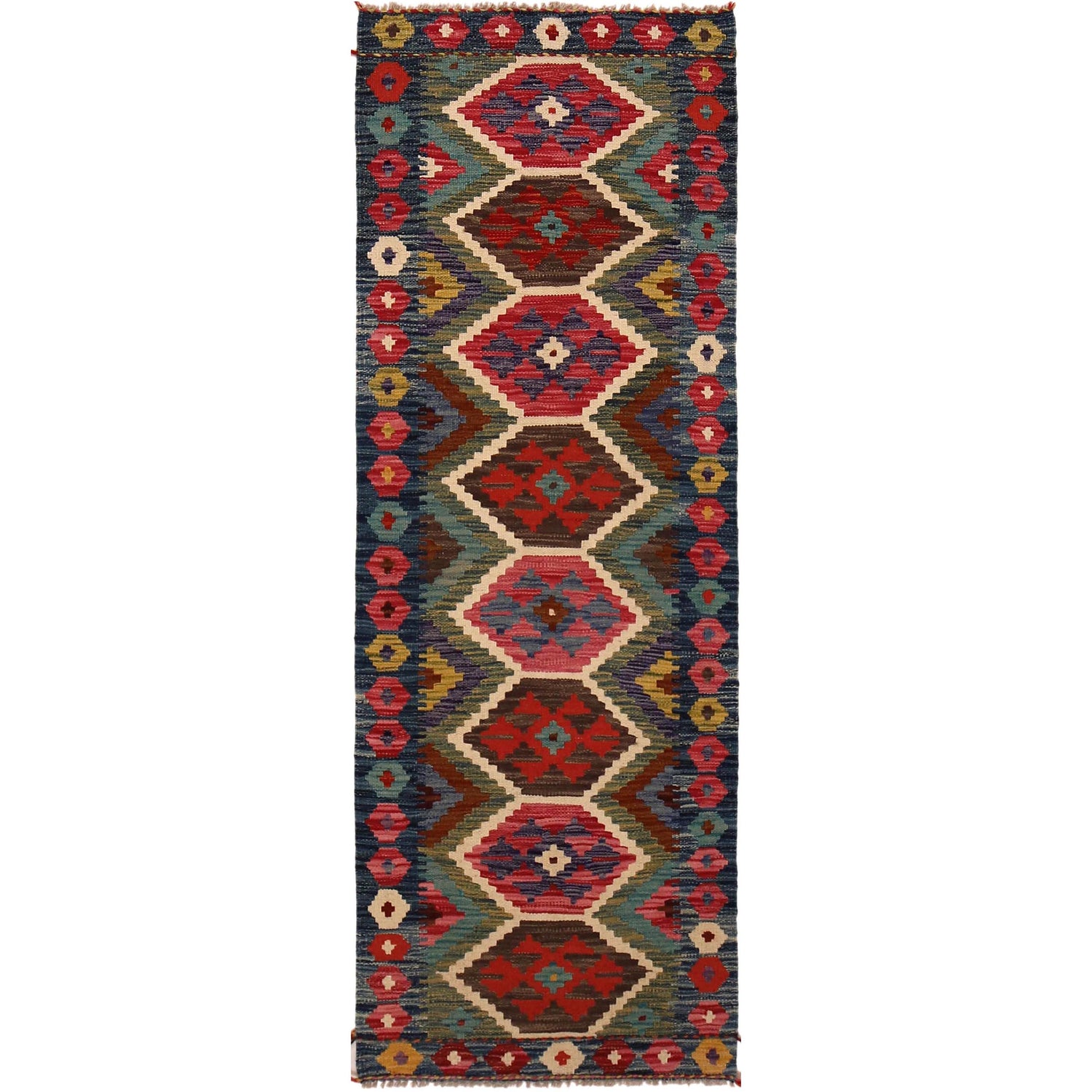 Short Chobi Kilim Runner 2' 3"x 6' 7" ft / 68 x 200 cm - No. P35053