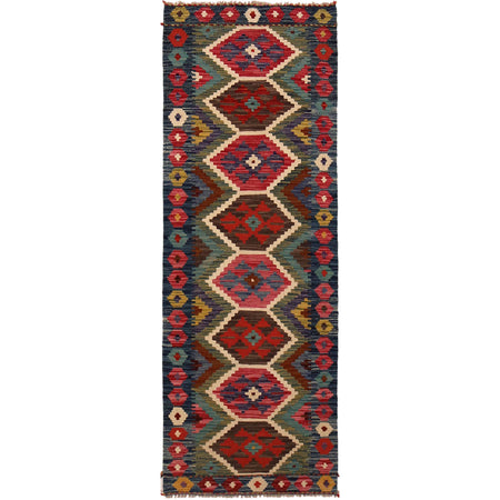 Short Chobi Kilim Runner 2' 3"x 6' 7" ft / 68 x 200 cm - No. P35053