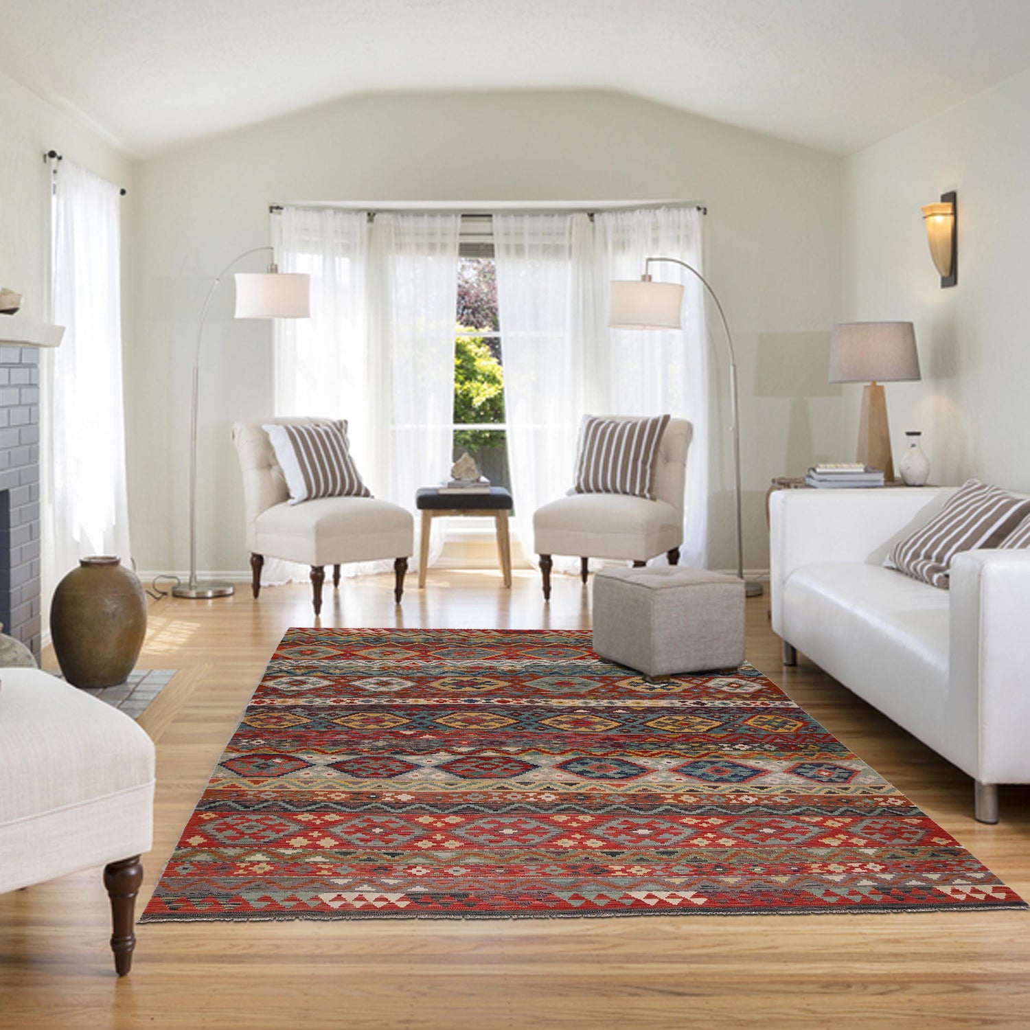 Handmade Vegetable Kelim 8' 4" x 11' 11" ft / 253 x 364 cm - No. P35058