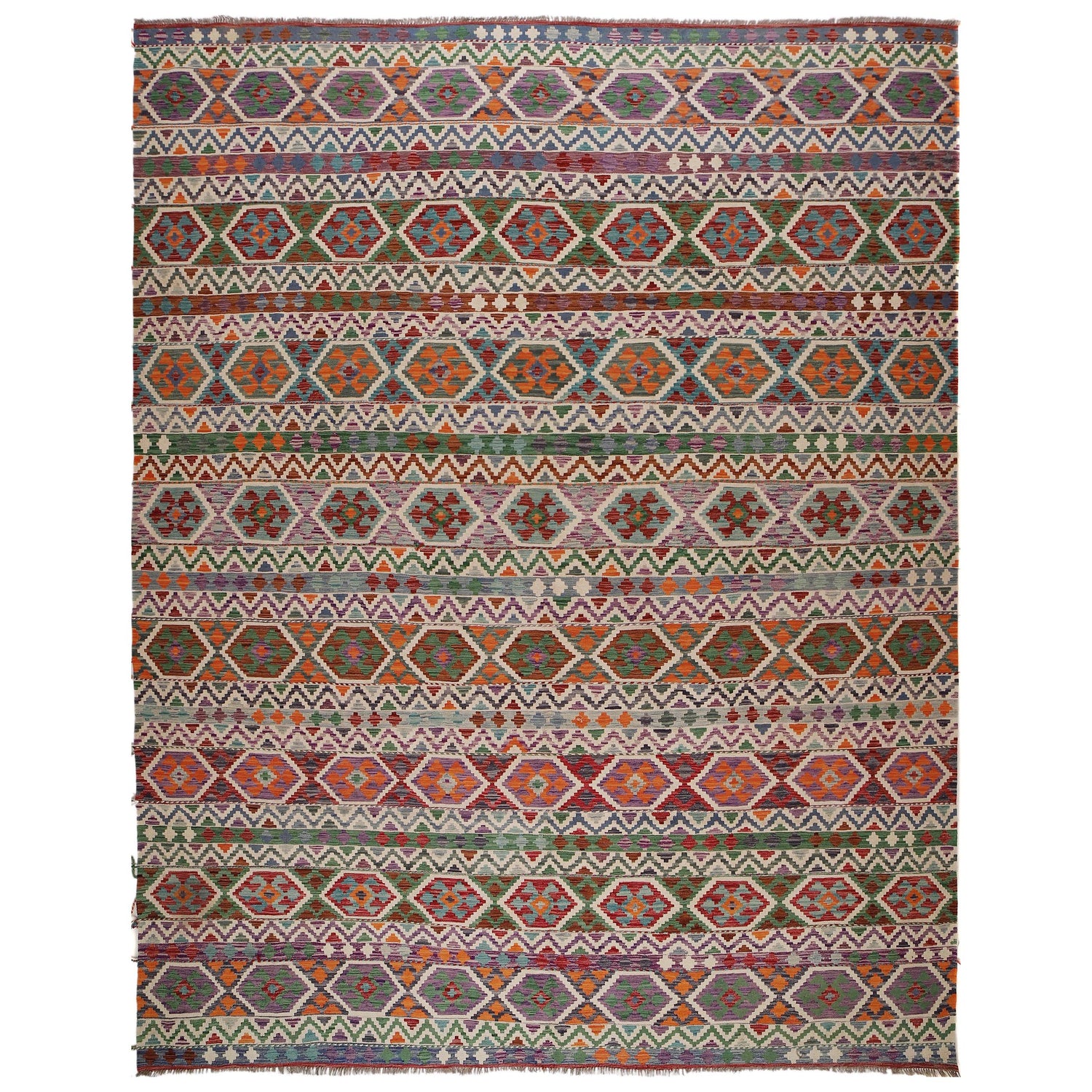 Large Size Chobi Kilim 10' 5" x 13' 5" ft / 317 x 409 cm - No. P35062