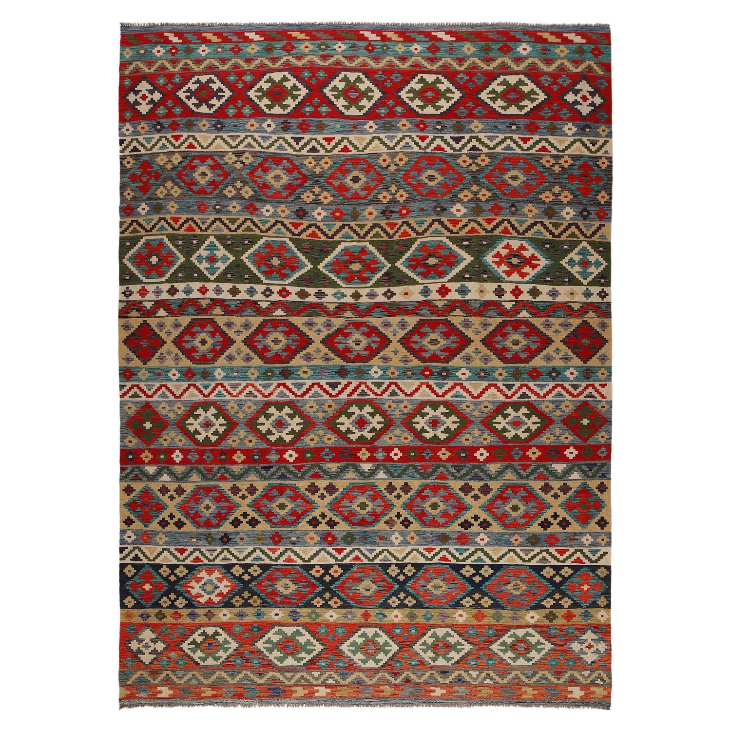 Large Size Chobi Kilim 8' 1" x 11' 6" ft / 246 x 350 cm - No. P35072
