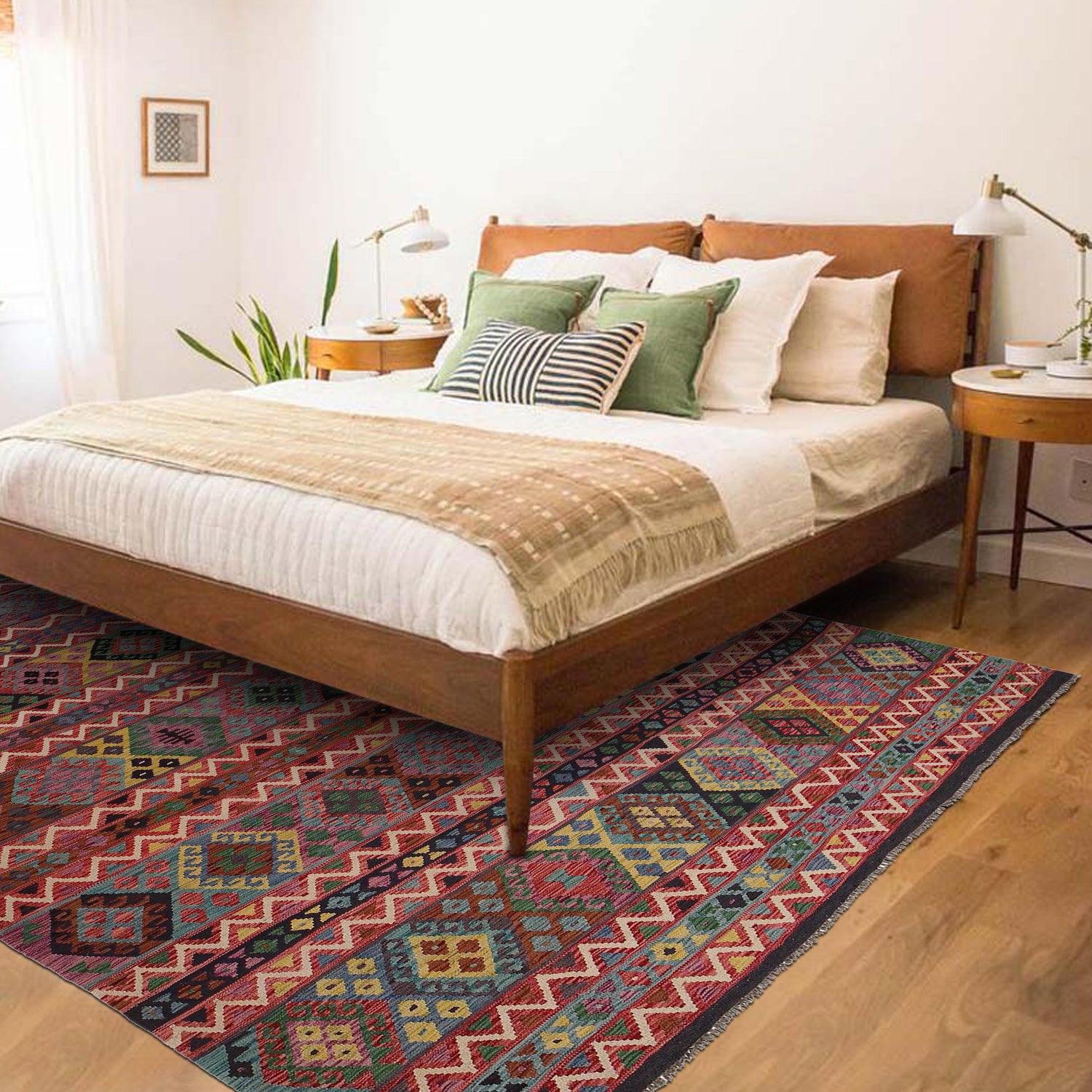 Hand Knotted Flatweave Kilim 8' 7" x 11' 4" ft / 262 x 345 cm - No. P35073