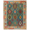 Hand Knotted Flatweave Kilim 5' 3" x 6' 4" ft / 159 x 192 cm - No. P35076