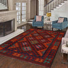 Flatweave Red Kilim 6' 4" x 8' 9" ft / 194 x 267 cm - No. P35087