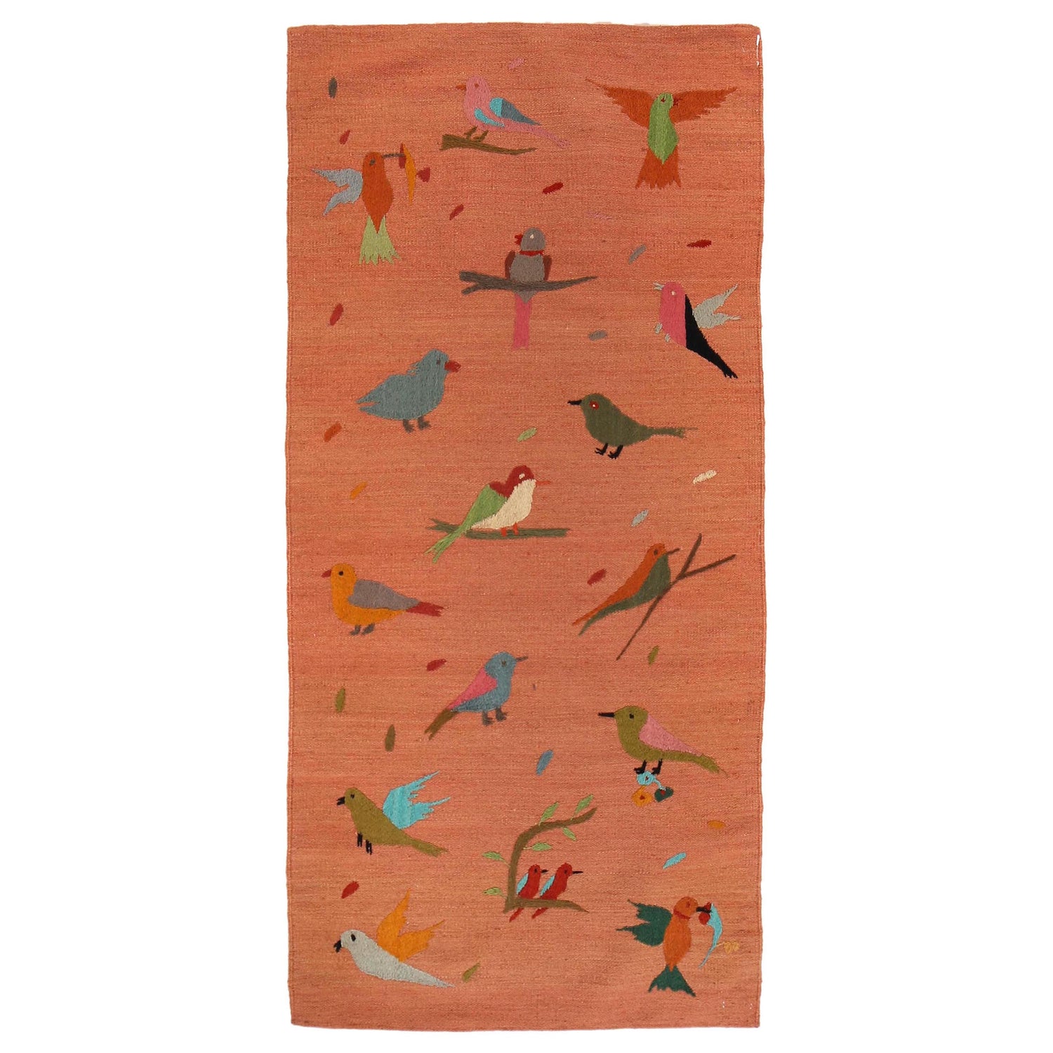 Pakistani Embroidery Kilim Runner 2' 9"x 5' 11" ft / 83 x 180 cm - No. P35163