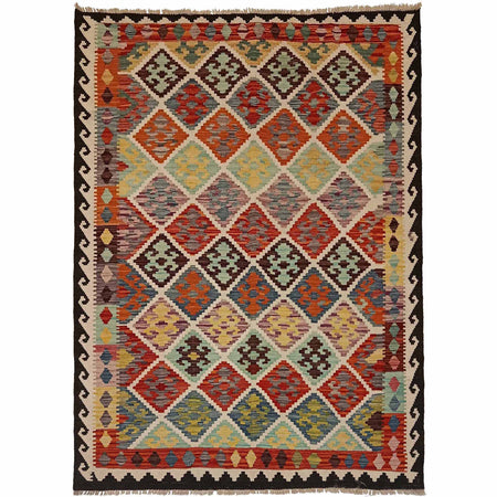 Handmade Vegetable Kilim 4' 11" x 6' 7" ft / 150 x 200 cm - No. P35226