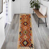 Hand Woven Wool Kelim Runner 2' 1" x 6' 9" ft / 64 x 205 cm - No. P35311