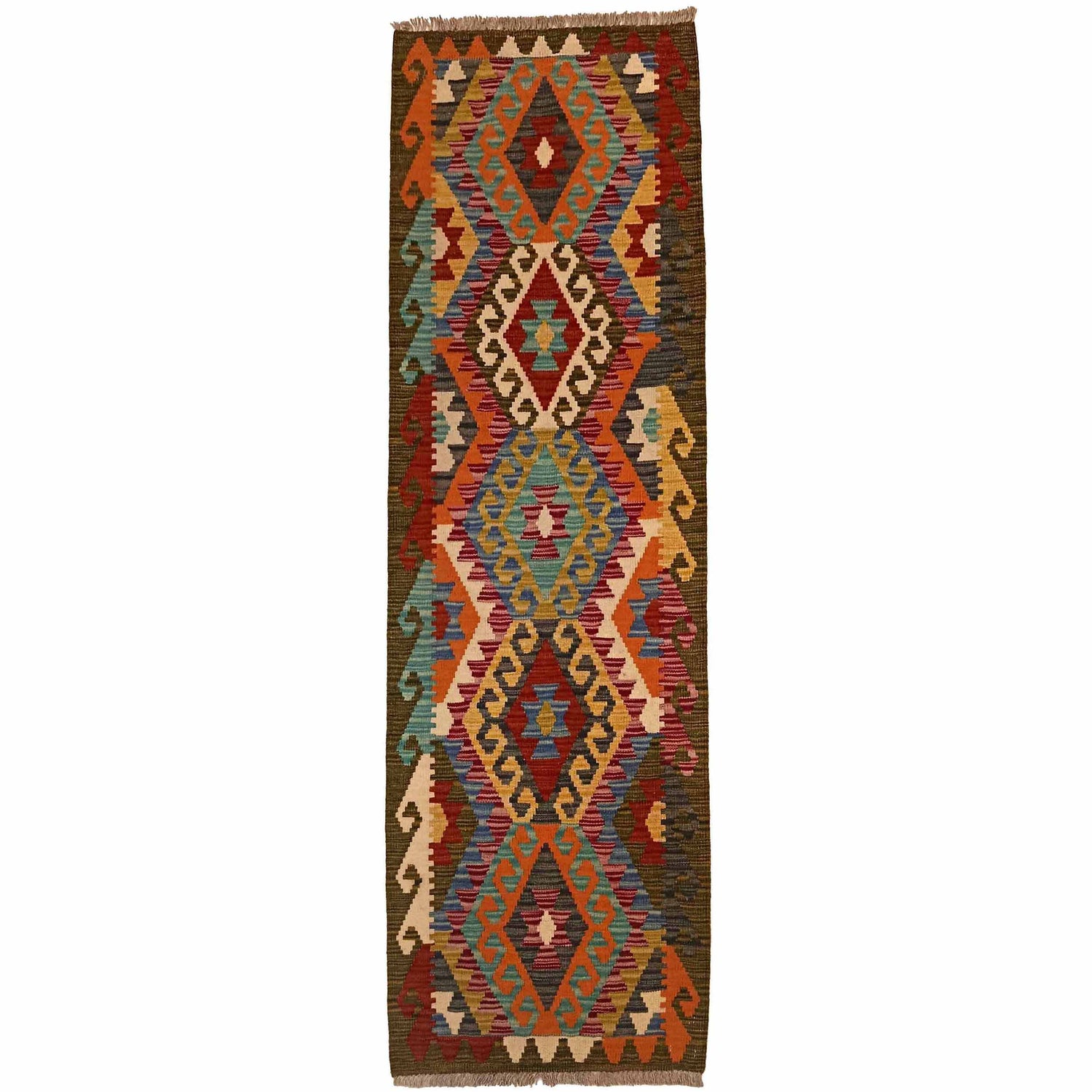 Short Chobi Kilim Runner 1' 10" x 6' 4" ft / 56 x 194 cm - No. P35347