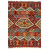 Handmade Turkish Design Wool Kilim 1' 10" x 2' 8" ft / 57 x 82 cm - No. P35358