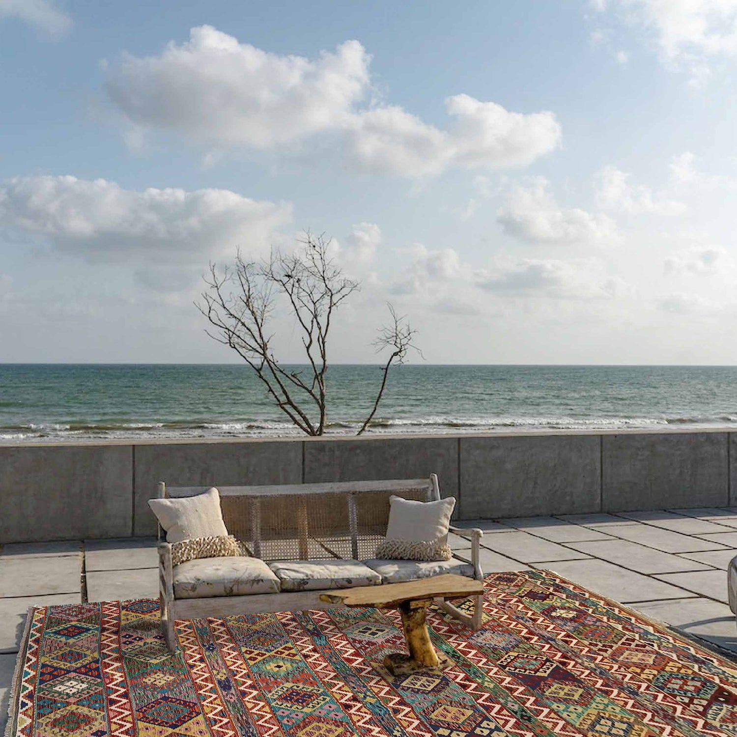 Handmade Vegetable Kilim 8' 2" x 11' 2" ft / 248 x 340 cm - No. P35384