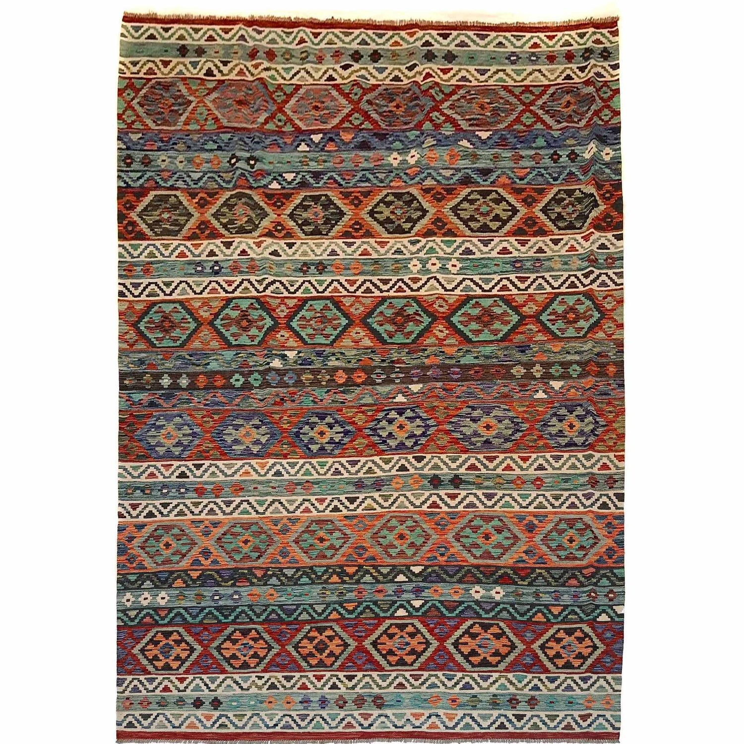 Handmade Vegetable Kelim 8' 3" x 11' 6" ft / 252 x 350 cm - No. P35385