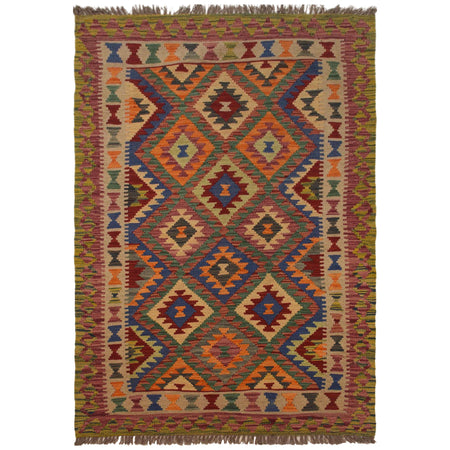 Hand Knotted Flatweave Kilim 3' 3" x 5' 7" ft / 100 x 170 cm - No. P35499