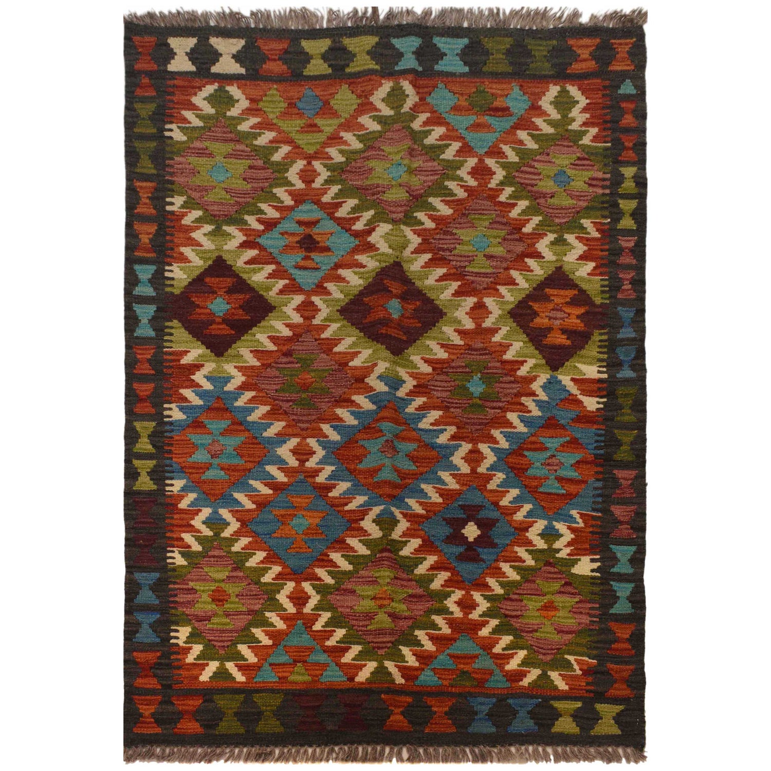 Small Size Chobi Kilim 3' 2" x 4' 10" ft / 96 x 148 cm - No. P35500
