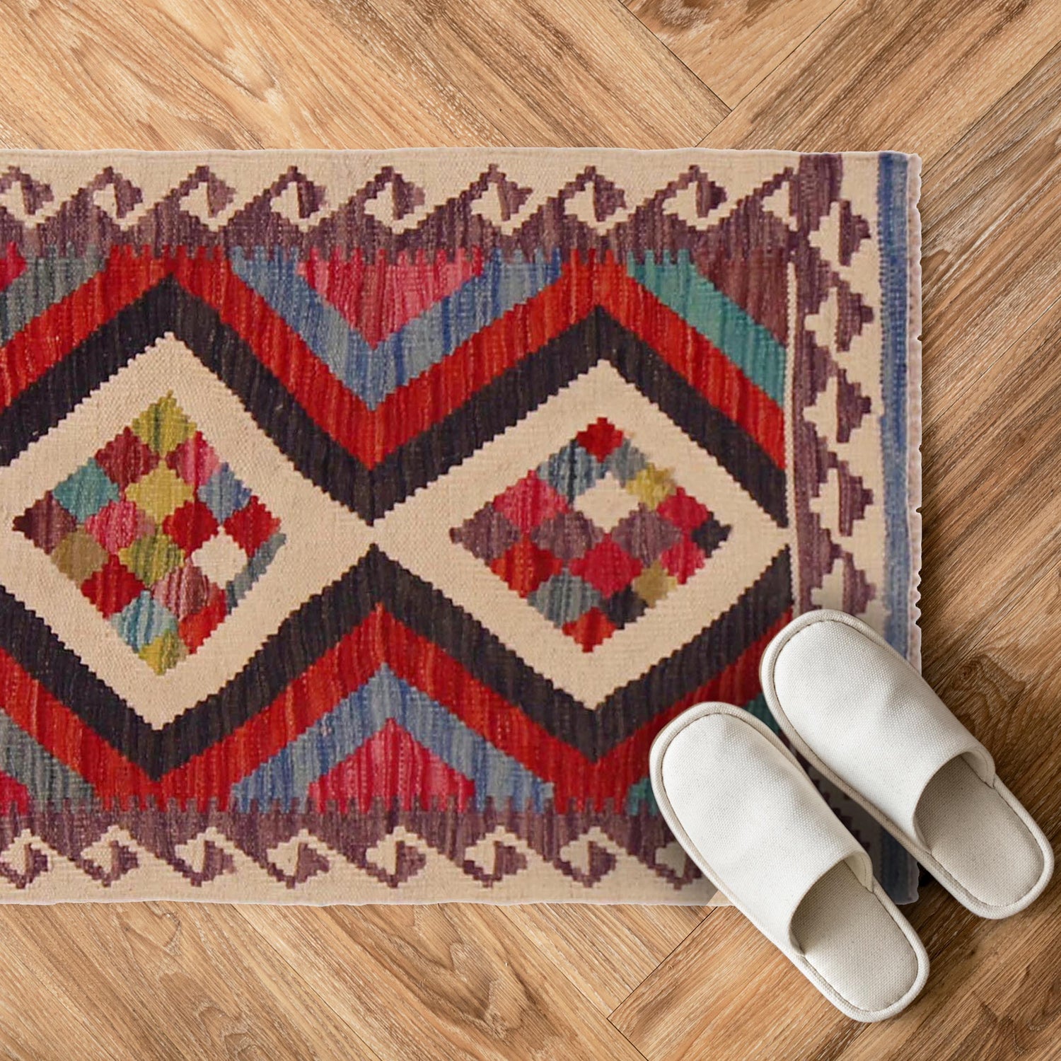 Small Size Chobi Kilim 1' 11" x 2' 11" ft / 59 x 88 cm - No. P35614