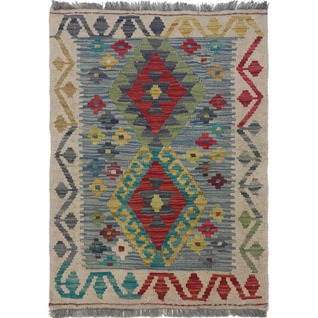 Small Size Chobi Kilim 2' 0" x 2' 11" ft / 62 x 88 cm - No. P35616