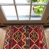Multi Color ful Flat-Weave Wool Kilim 2' 2" x 3' 1" ft / 65 x 95 cm - No. P35621