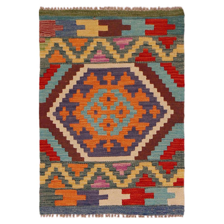 Small Size Chobi Kilim 2' 1" x 3' 0" ft / 64 x 91 cm - No. P35629