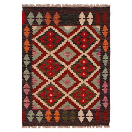 Handmade Vegetable Kilim 2' 1" x 2' 10" ft / 63 x 86 cm - No. P35665