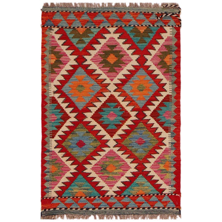 Handmade Vegetable Kelim 2' 0" x 3' 2" ft / 62 x 96 cm - No. P35666