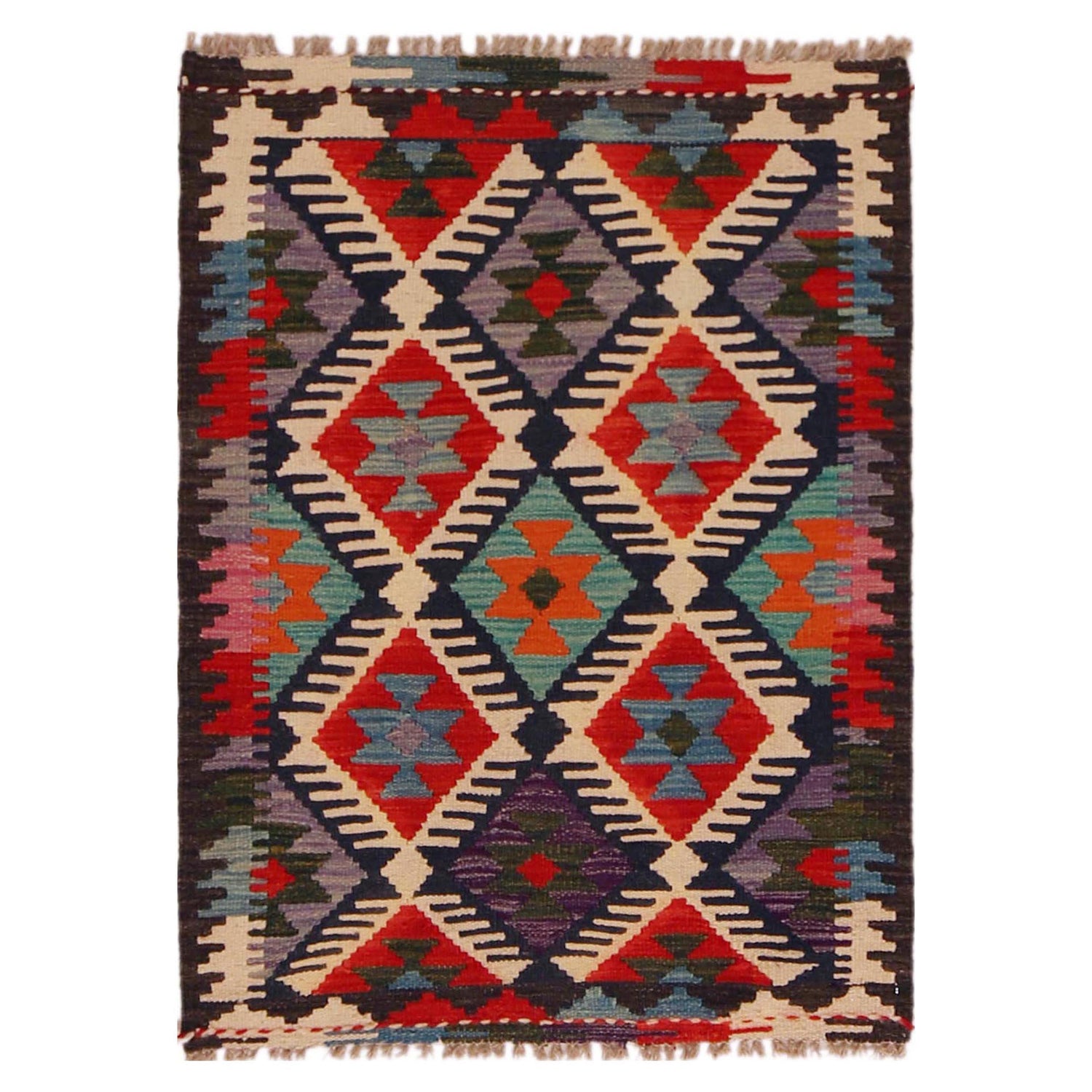 Small Size Chobi Kilim 2' 4" x 3' 2" ft / 71 x 97 cm - No. P35670