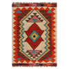 Hand Knotted Flatweave Kilim 2' 0" x 2' 10" ft / 62 x 87 cm - No. P35671