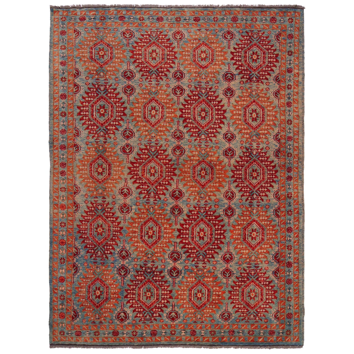 Contemporary Oushak Rug 6' 8" x 9' 9" ft / 202 x 296 cm - No. P35676