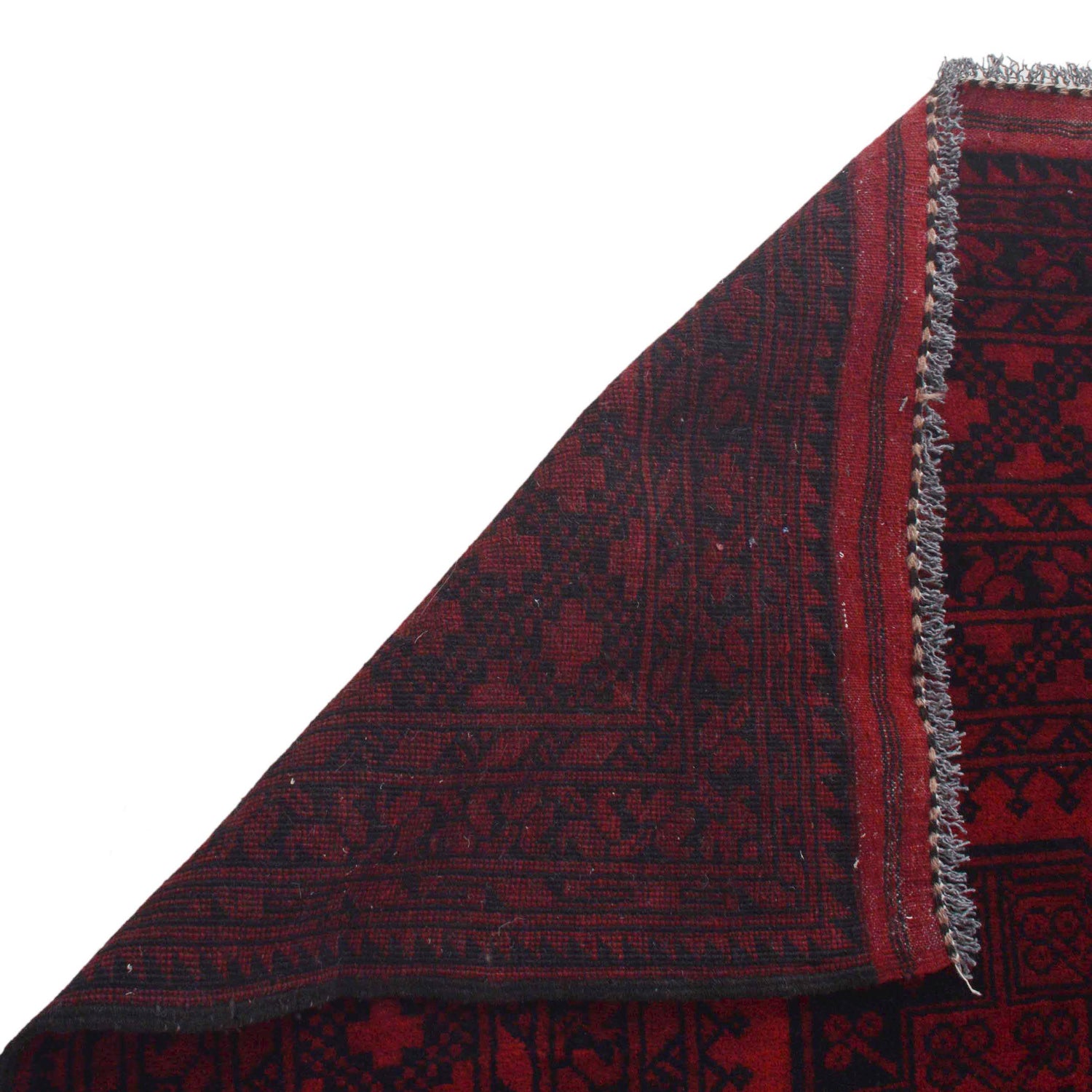 Hand Knotted Afghan Filpa Rug - Red Oriental Wool Carpet 6' 11" x 10' 1" ft / 210 x 307 cm - No. P35679