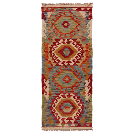 Short Kilim Runner 1' 11" x 5' 0" ft / 58 x 152 cm - No. P35685