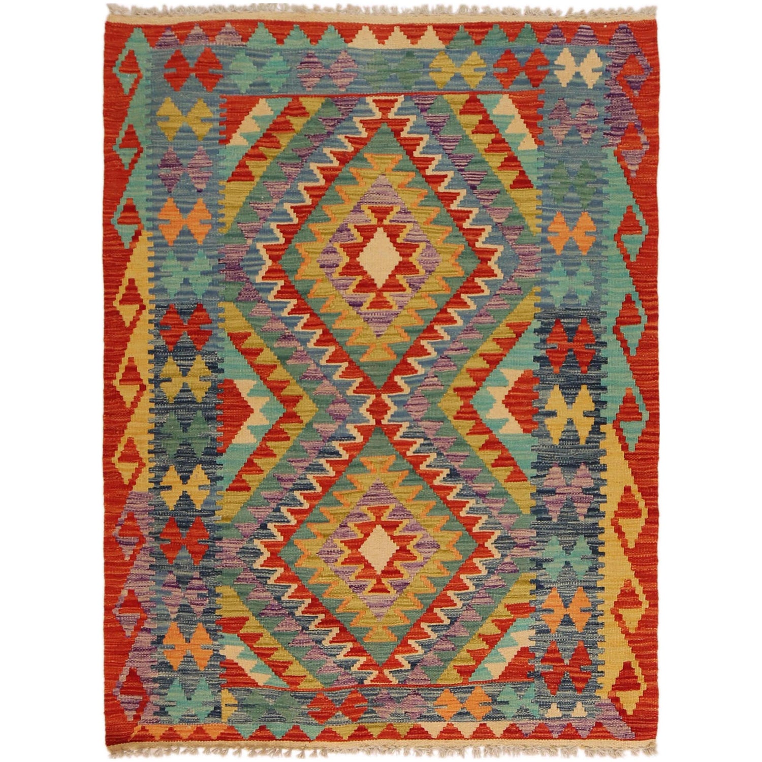 Small Size Chobi Kilim 3' 8" x 4' 11" ft / 111 x 149 cm - No. P35688
