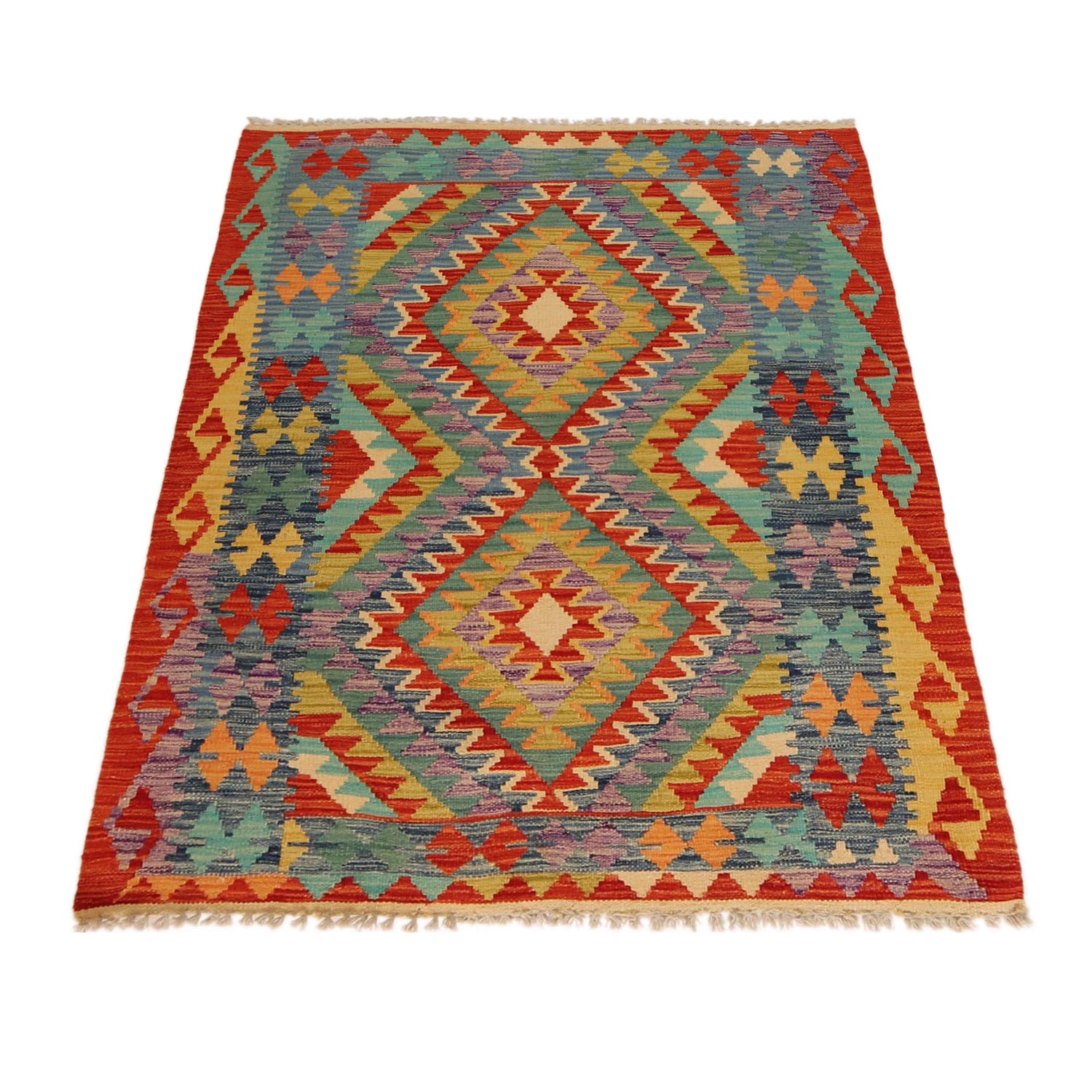 Small Size Chobi Kilim 3' 8" x 4' 11" ft / 111 x 149 cm - No. P35688