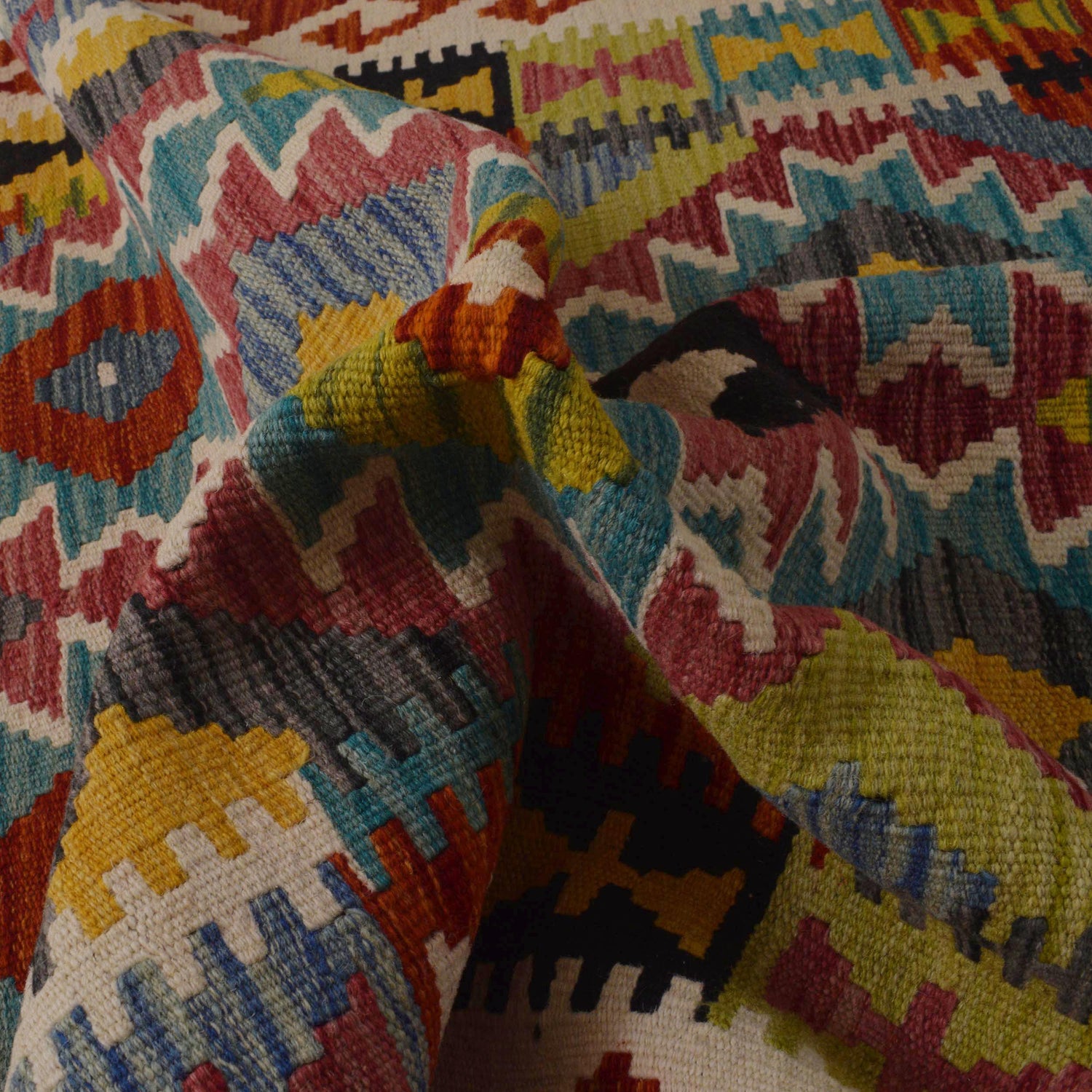 Hand Knotted Flatweave Kilim 3' 3" x 5' 0" ft / 100 x 152 cm - No. P35689
