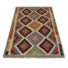 Hand Made Afghan Kilim 3' 3" x 4' 9" ft / 98 x 146 cm - No. P35691