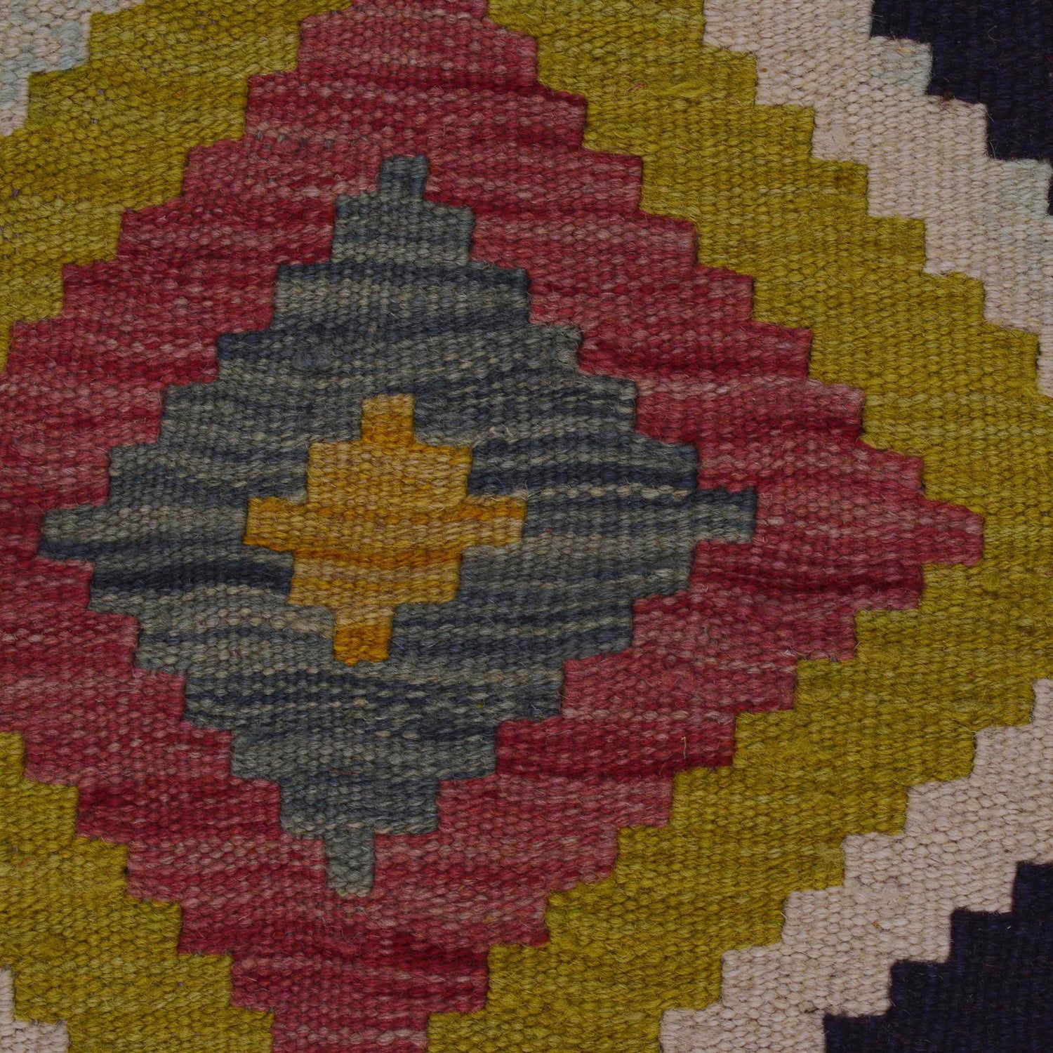 Hand Made Afghan Kilim 3' 3" x 4' 9" ft / 98 x 146 cm - No. P35691
